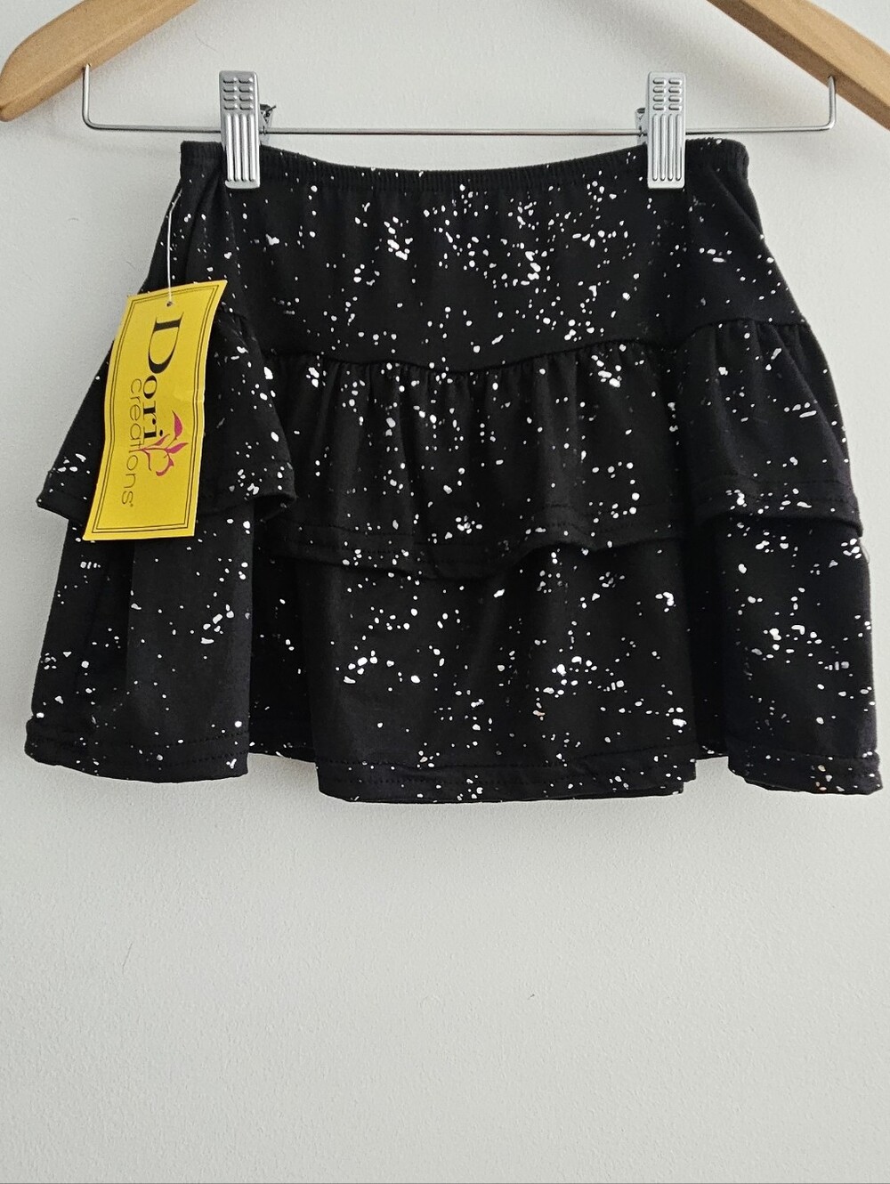 Dori Creations Black Sparkle Skirt Size 12/14 NWT